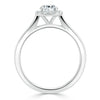 Round Cut Lab Diamond Halo Engagement Ring