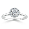 Round Cut Lab Diamond Halo Engagement Ring