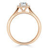 Round Cut Lab Diamond Halo Engagement Ring