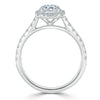 Round Cut Lab Diamond Halo Engagement Ring, Tiffany Style