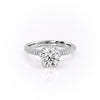 Round Cut Lab Diamond Pavé Set Shoulders With Hidden Halo