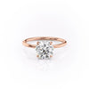 Round Cut Lab Diamond Ring, Hidden Halo Design