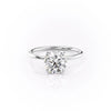 Round Cut Lab Diamond Ring, Hidden Halo Design