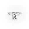 Round Cut Lab Diamond Ring With Hidden Halo