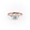Round Cut Lab Diamond Shoulder Set Ring Vintage Design
