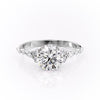 Round Cut Lab Diamond Shoulder Set Ring Vintage Design