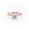 Round Cut Lab Diamond Shoulder Set Ring With Hidden Halo