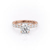 Round Cut Lab Diamond Stone Set Shoulders With Hidden Halo