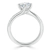 Round Cut Lab Diamond Twist Engagement Ring, Classic Style