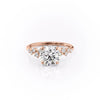 Round Cut Lab Diamond With Hidden Halo And Side Stones