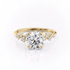 Round Cut Lab Diamond With Hidden Halo And Side Stones