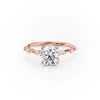 Round Cut Lab Diamond With Stone Set Shoulders