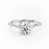 Round Cut Lab Diamond With Stone Set Shoulders