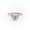 Round Cut Rubover Lab Diamond With Hidden Halo