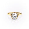 Round Cut Rubover Lab Diamond With Hidden Halo