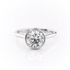 Round Cut Rubover Lab Diamond With Hidden Halo