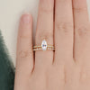 Vintage Style Bridal Ring Set, Marquise Cut