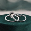 Vintage Style Bridal Ring Set, Oval Cut Center Stone