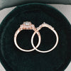 Vintage Style Bridal Ring Set, Oval Cut Center Stone