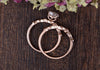Vintage Style Bridal Ring Set, Round Cut