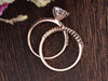 Vintage Style Bridal Ring Set, Round Cut